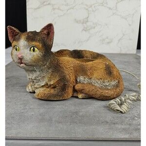 Vintage Calico Cat Kitty Telephone Corded Landline 2009 WMG Gift Co Tested QVC